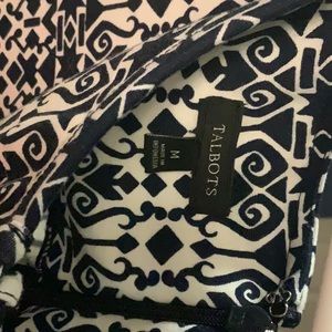 Talbots black and white sleeveless dress